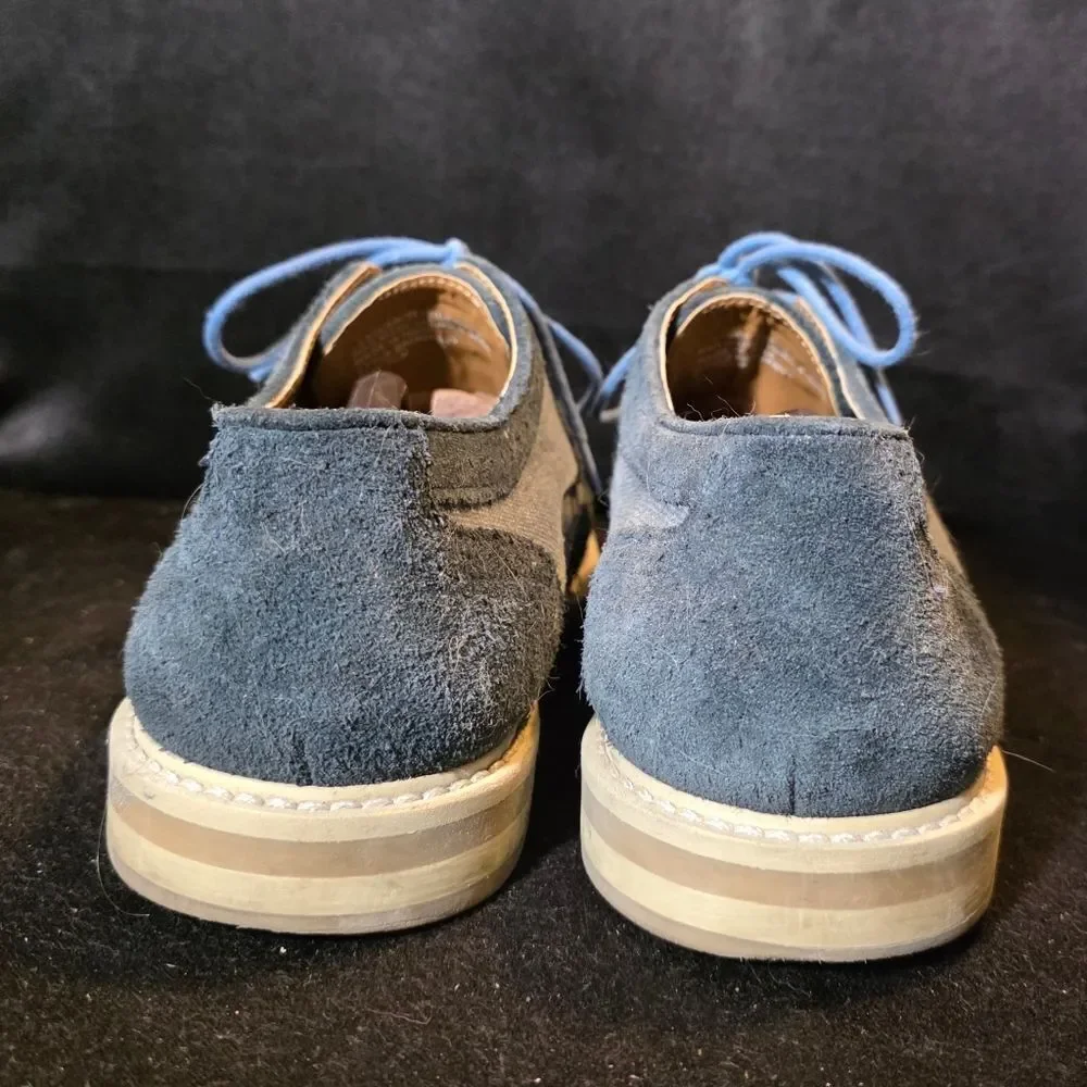 Men's Blue Suede Oxford Shoes